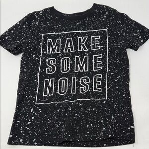Kid’s “Make Some Noise” Black Graphic tee -T-shirt Boys Small